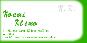 noemi klimo business card